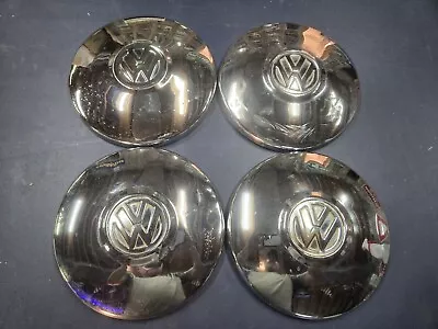 Set Of 4 Vintage Chrome VW Volkswagen Bug Bus 10  Dog Dish Hubcap Wheel Covers B • $39.99