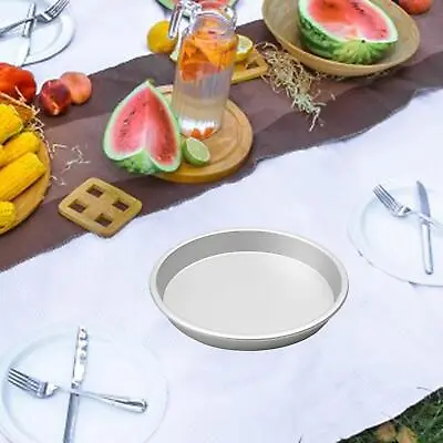 Camping Plate Durable Serving Plate Reusable Metal Dinner Plate Dish Deep Plate • £7.78