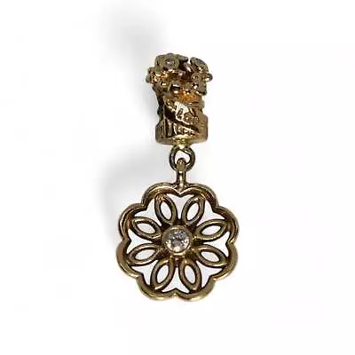 Pandora 14k Gold Love Bouquet & Gold Radiance Pendant Custom Charm #750446D & #3 • £819.20