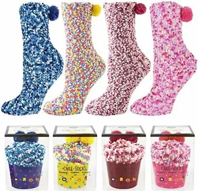 £5.59 • Buy Christmas Cupcake Bed Socks Soft Warm Thermal Cosy Lounge Bed Socks Xmas Gift