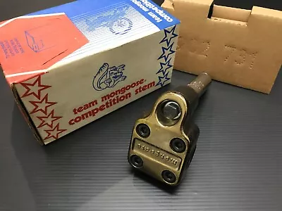 NOS Vintage Team MONGOOSE Competition Stem Gold W/box Old School BMX Rare • $900