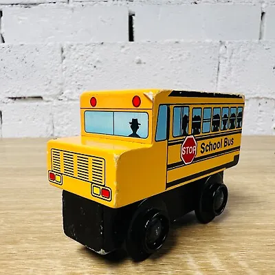 School Bus Compatible With BRIO Bigjigs Imaginarium Thomas Wooden Railway Trains • $9.95