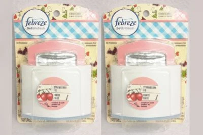 $19.99 • Buy 2 Febreze Set & Refresh STRAWBERRY FIG Air Freshener Odor Eliminate Oil Refill