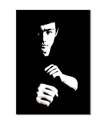 Poster Inspired By Bruce Lee Hong Kong Actor Motivational Black & White Photo • £4.99