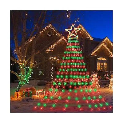 Christmas Decorations Outdoor Lights11.5 Ft 317 LED Star Christmas Tree Ligh... • $38.99