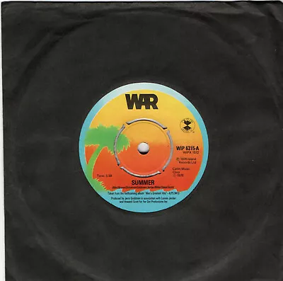 WAR - SUMMER - 70's - SOUL - 7  VINYL • £4.99