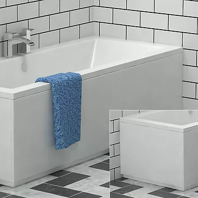 MDF Front & End Bath Panels Bathroom White Moisture Resistant Bathroom Tub Cover • £64.95