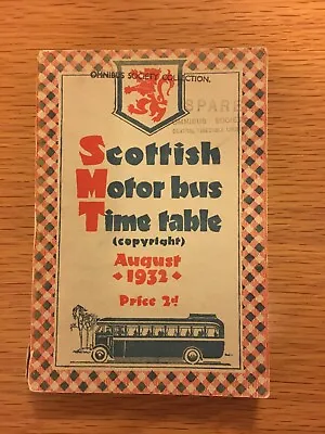 £29.99 • Buy Scottish Motor Bus, Timetable Book, Dated August 1932. ORIGINAL.