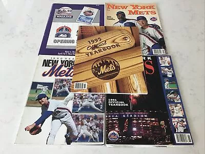 LOT OF 5 90s METS YEARBOOKS & PROGRAM  GOODEN CONE FRANCO Strawberry Darling • $8.37