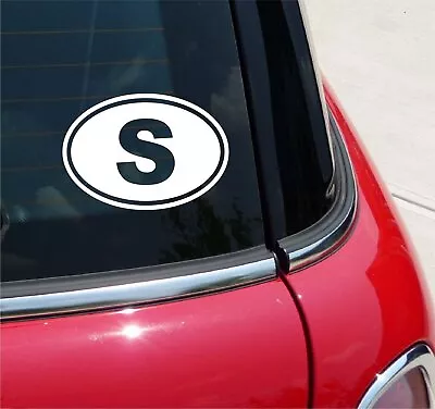 Euro S Sweden Country Code Decal Sticker Car Wall Oval NOT Two Colors • $3.06