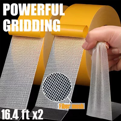 2 Pack Adhesive Double-sided Gauze Tape Waterproof Fiber Mesh No Residue16.4ft • $8.49