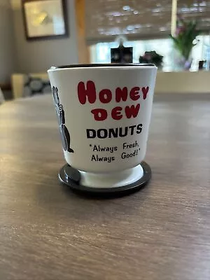 Vtg Honey Dew Donuts Shop Promo Travel Coffee Mug Cup New • $8.99