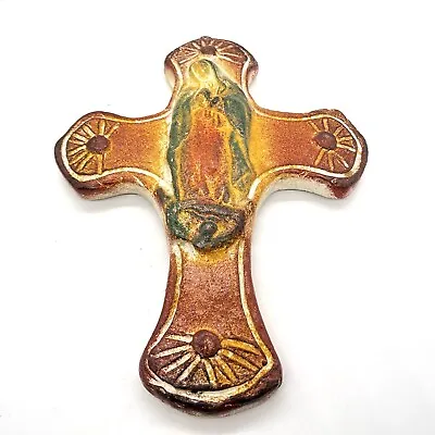 Folk Art Made In Mexico Chalkware Cross  • $24.99