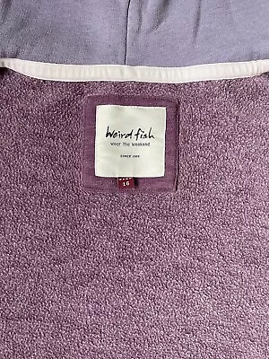 £12.50 • Buy Ladies Weird Fish Purple Zip Through Hoodie Size 16