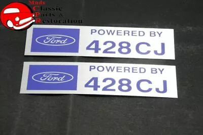 Ford  Powered By Ford 428CJ  Valve Cover Decals Pair Aftermarket W/Ford License • $16.37