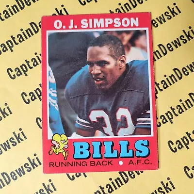 O.J. SIMPSON 1971 Topps #260 2nd Year Card HOF Running Back! Buffalo Bills • $2.25