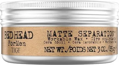 Bed Head For Men By Tigi Matte Separation Mens Hair Wax For Firm Hold 85 G • £7.49