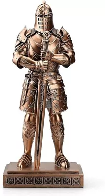 Medieval Knight Statue King's Guard Copper Knight Swordsman Armor Statue 15  • $172