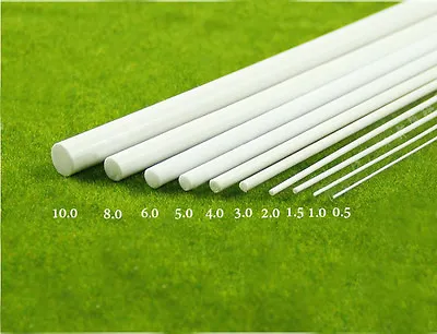 2 Pcs ABS Styrene Plastic Round Bar Rods Diameter 0.5 To 10mm *250mm White • $3.65