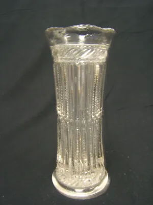 $19.99 • Buy  EAPG Zipper Rib Vase  8  Tall  VGC Tarentum Strigil 