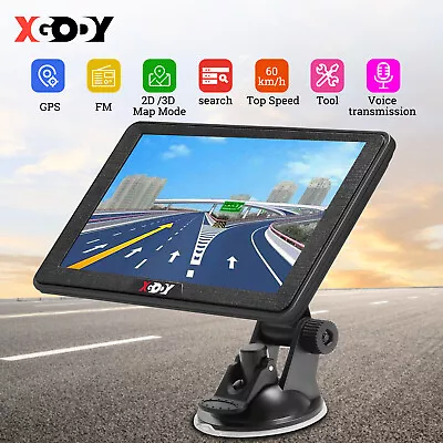 XGODY Car Truck 7 Inch GPS Navigation Sat Nav Navigator Lifetime Free Map Update • $74.90