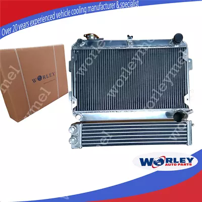 Aluminum Radiator+Oil Cooler For Mazda RX7 Series 1 2 3 S1 S2 S3 SA/FB 1979-1985 • $220