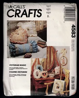 Sewing Pattern Uncut-McCall's Crafts 4583-Victorian Magic Pillows/Accessories • $2.50