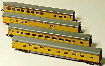 N Scale Con-Cor 4ea UP Union Pacific 85' Passenger Cars • $19.99