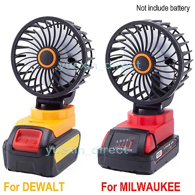 Wireless Outdoor Camping Fan For Dewalt 20V /For Milwaukee 18V Lithium Battery • £11.69