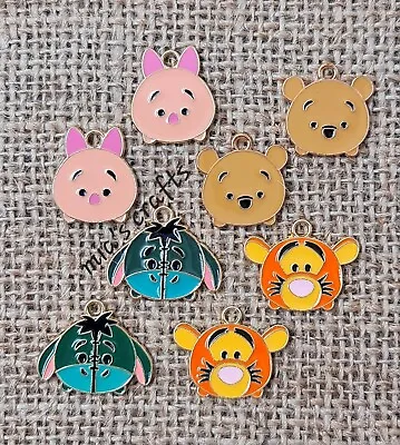 Disney's Winnie The Pooh Enamel Charm Pendants Jewellery Making Earring Charms  • £1.99