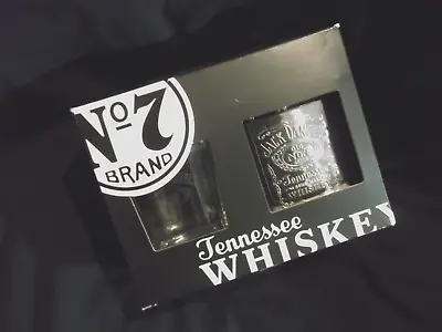 £9.99 • Buy Jack Daniel's No 7 Tennessee Whiskey Glass & Hip Flask Gift Pack - Fathers Day