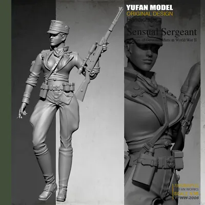 1/35 Resin Figures Model Woman Sniper Unassembled Unpainted • $18.61