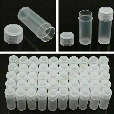 20X Plastic Sample Bottle Test Tube Mini Small Bottles Vials Storage Containers • $4.55