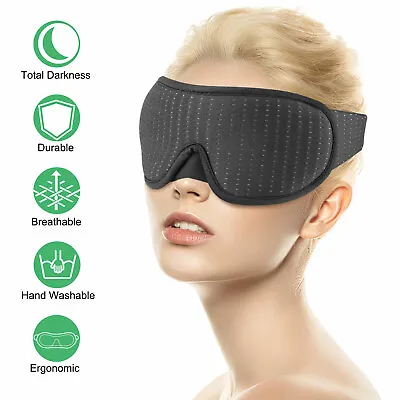 $9.99 • Buy 3D Eye Mask Sleep Soft Padded Shade Cover Travel Rest Relax Sleeping Blindfold