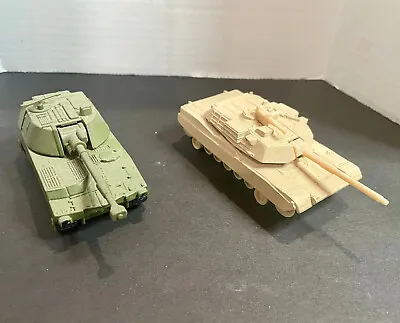 Lot Of 2 Vintage Ertl Military Movers Diecast M1 Abrams And M109 Tracked Tank GC • $15