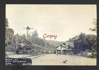 Real Photo Fort Seward California Railroad Depot Train Station Postcard Copy • $11.99