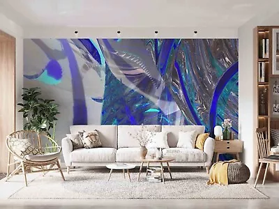 3D Mirror Surface Ripple Light Self-adhesive Removeable Wallpaper Wall Mural1 • $224.99