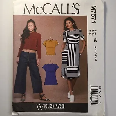 McCalls 7574 Tunic Dress T Shirt Raglan Top Pocket Ladies New Uncut Pattern Plus • £9.50