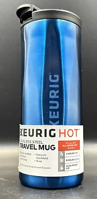 Keurig Hot Travel Mug Stainless Steel Dishwasher-safe ROYAL BLUE 14oz • $12