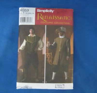 Simplicity Pattern 4059 Renaissance Shirts Pants Doublets Hat XS S M L XL UNCUT • $19.95