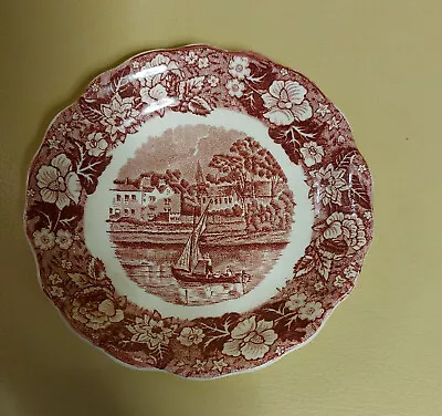 Palissy Pottery England Thames River Scenes  1 Saucer -Red • £5