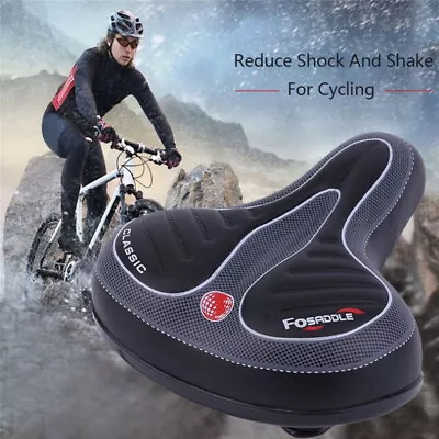 Comfort Wide Big Bum Soft Gel Cruiser Bike Saddle Air Bicycle Seat Cushion Pad • $14.90