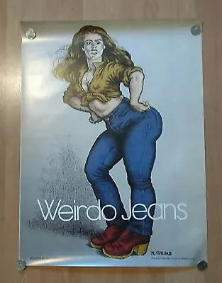 1981 Vintage Poster R Crumb Weirdo Jeans Brooke Shields Editor Estate Not Folded • $50