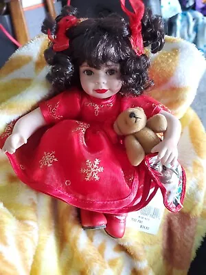 Marie Osmond Fine Collectibles Baby Annette Holiday Porcelain Doll Tiny Tot • $15.95