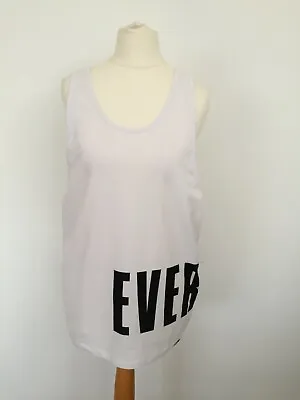 Bnwt Everlast Racer / Muscle Back Sports Top Size S Uk 8 Black & White • £6.62