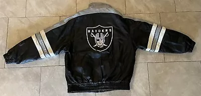 Vintage Raiders Leather Starter Jacket Rare Large Retro • $299.99