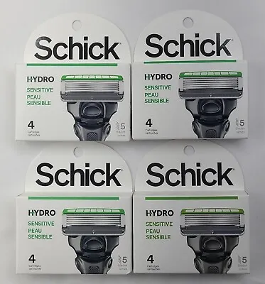 4 Schick Hydro 5-Blade Sensitive Skin Mens Razor Blade Cartridge Refills 4 Count • $37.40