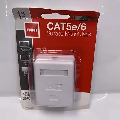 CAT 5E/6 Wall Jack RCA White Surface Mount Computer HDTV Blu-ray TPH563R • $4