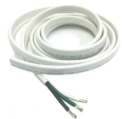 10/3 AWG Gauge Marine Grade Wire AC Boat Cable Tinned Copper Flat Tiplex • $109.68