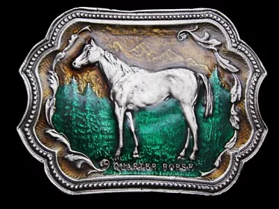 MI15166 *NOS* VINTAGE 1990s **QUARTER HORSE** BELT BUCKLE • $14